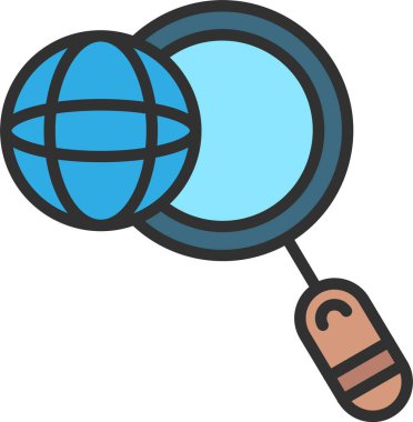 Simge Doldurulmuş Küresel Araştırma Satırı