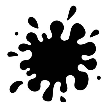 Modern sıvı düzensiz kütle şekilli soyut element. Çizgi film tarzında grafiksel düz tasarım sıvısı. Resimler beyaz arkaplanda izole edildi.