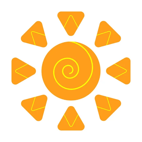 Element Słoneczny Płaska Ikona Ilustracja Izolowana Białym Tle — Zdjęcie stockowe