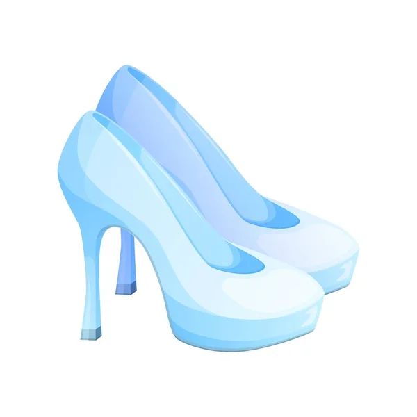 Women Shoes Heels Wedding Accessory Cartoon Style Vector Illustration Isolated — Stock Vector