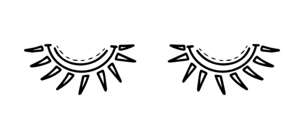 Мистические Глаза Коллекция Глаз Каракулей Ручной Рисунок Векторная Иллюстрация Белом — стоковый вектор