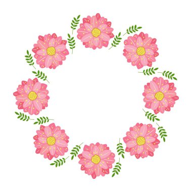 Güzel çiçek desenleri, bahar çiçekleri. Tasarımlar için çok renkli botanik elementler. Düz vektör çizimi beyaz arkaplanda izole edildi