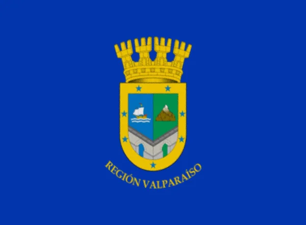 Σημαία Της Περιοχής Valparaso Στη Χιλή — Φωτογραφία Αρχείου