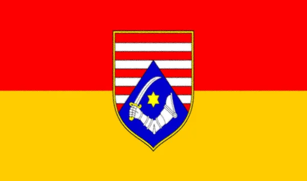 Hırvatistan Karlovac Lçesi Bayrağı — Stok fotoğraf