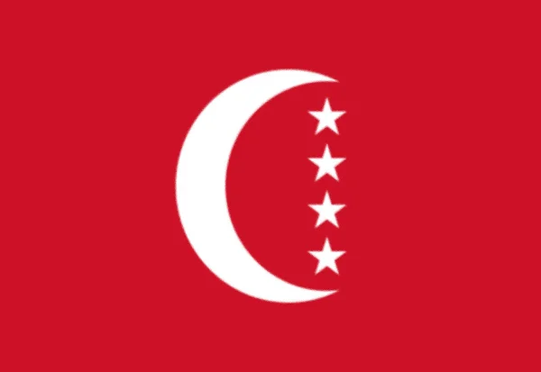 Vlag Van Anjouan Sinds 2012 — Stockfoto