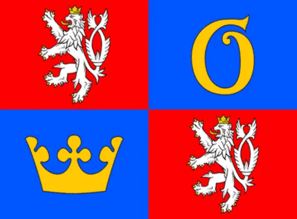 Флаг Градец Крловской Области Чехия — стоковое фото