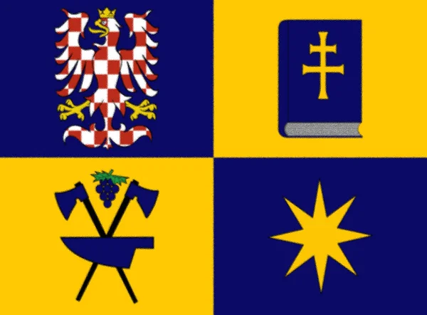 チェコ共和国 ズルン地方の旗 — ストック写真