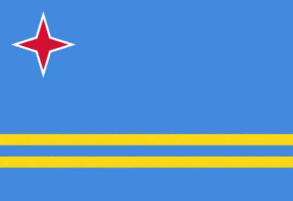 Flagge Von Aruba Nordamerika — Stockfoto