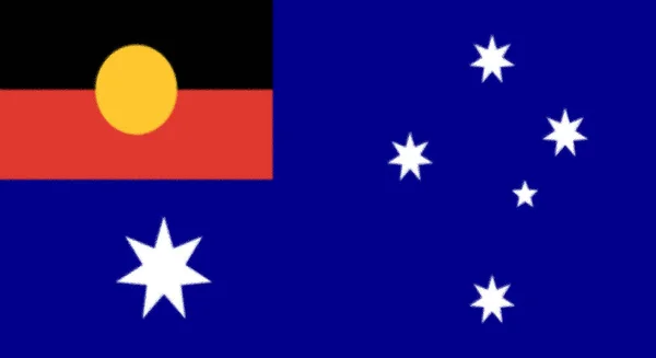 オーストラリアのアボリジニの国旗 — ストック写真