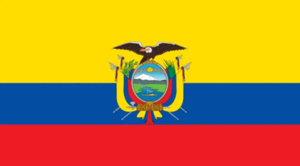 Σημαία Ισημερινού Νότια Αμερική — Φωτογραφία Αρχείου