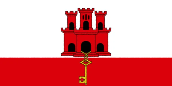 Flag Gibraltar Europe — Stock Photo, Image