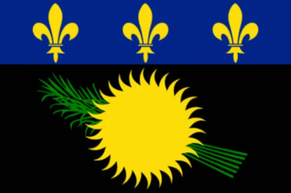 Flag Guadeloupe Island — Stock Photo, Image