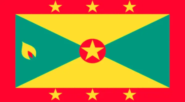 Bendera Grenade Amerika Utara — Stok Foto