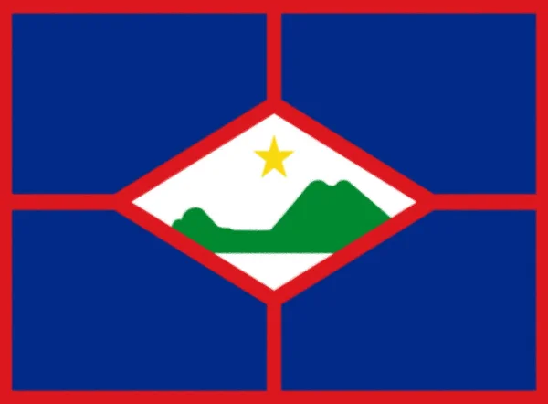 Sint Eustatius Zászlaja — Stock Fotó