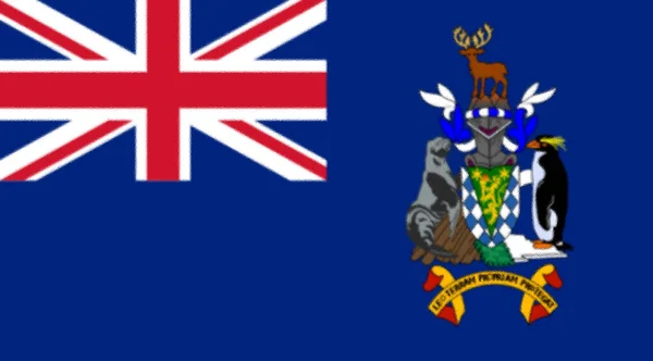 Флаг Южной Георгии Южных Сандвичевых Островов — стоковое фото