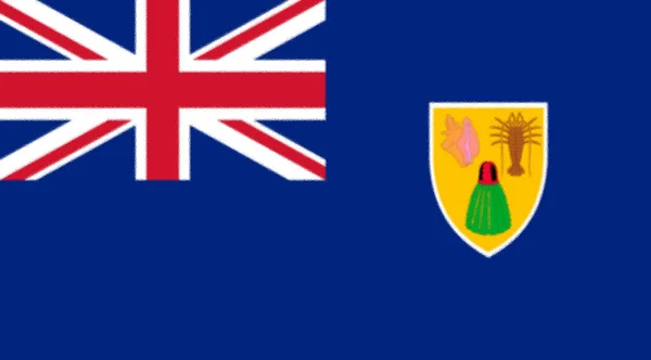 Flaga Turków Wysp Caicos — Zdjęcie stockowe