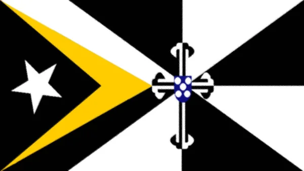 Σημαία Του Oecusse Ανατολικό Τιμόρ — Φωτογραφία Αρχείου