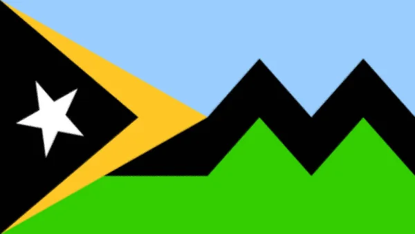 Bandeira Distrito Aileu Timor Leste — Fotografia de Stock