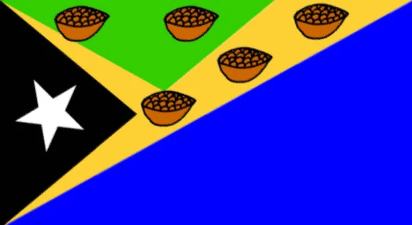 Flaga Cova Lima Timor Wschodni — Zdjęcie stockowe