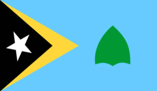 Flagge Von Ainaro Osttimor — Stockfoto