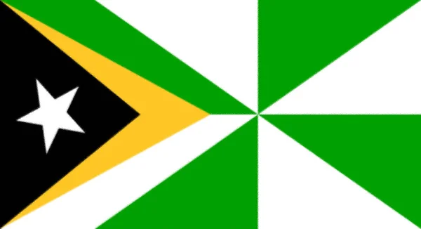 Vlajka Dili District Východním Timoru — Stock fotografie