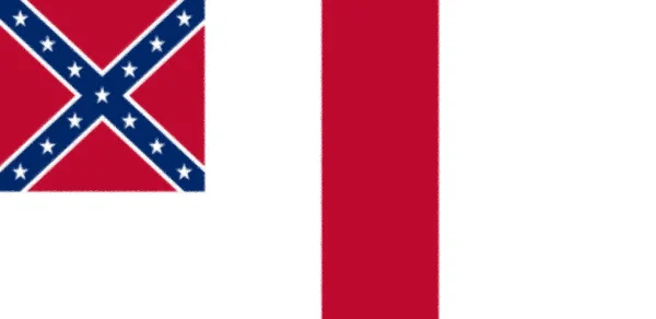 Прапор Конфедеративних Штатів Америки 1865 Рік — стокове фото