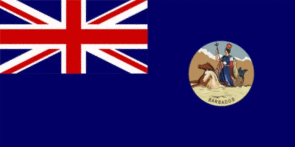 Флаг Барбадоса 1870 1966 — стоковое фото
