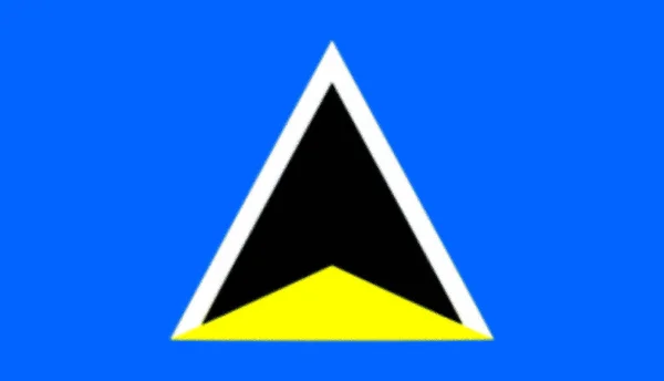 Флаг Сент Люсии 1967 1979 — стоковое фото