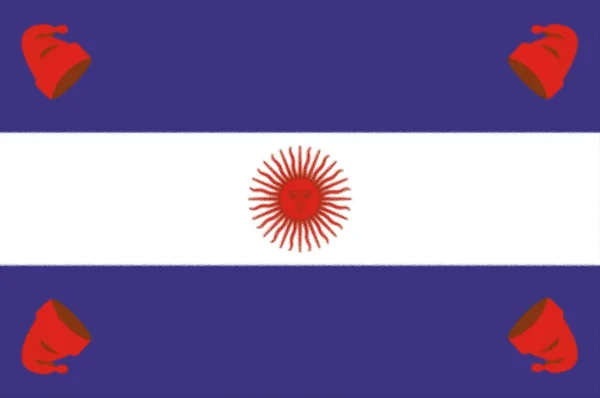 Flagge Der Argentinischen Konföderation Vertreten Durch Die Provinz Buenos Aires — Stockfoto