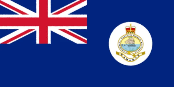 Прапор Багамських Островів 1869 1904 — стокове фото