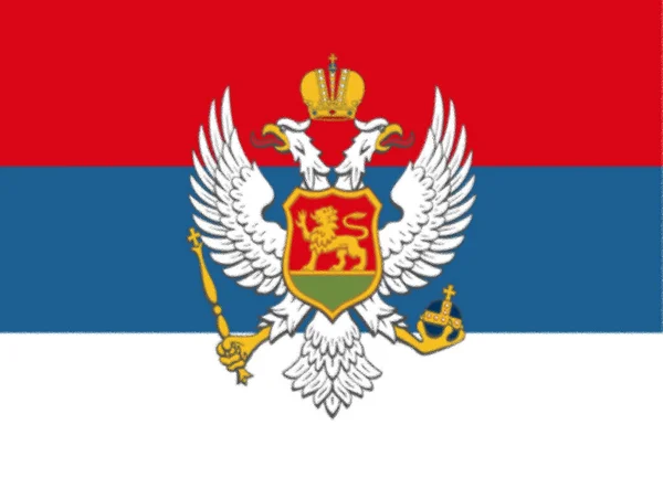 Флаг Черногории 1900 1918 — стоковое фото