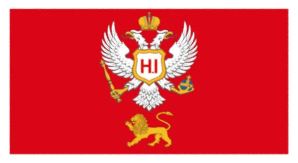 Vlag Van Het Vorstendom Montenegro 1878 1910 — Stockfoto