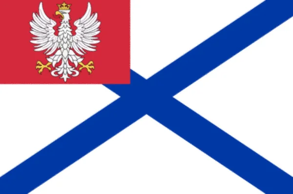 Торговый Флаг Польских Кораблей 1784 Xix Век — стоковое фото