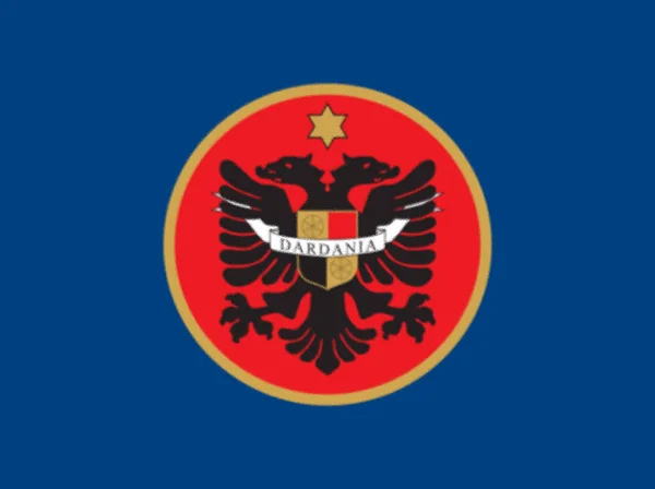 Флаг Дардании Флаг Косово Предложенный Президентом Ибрагимом Руговым Обретения Независимости — стоковое фото