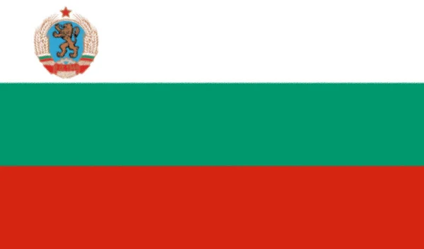 Bandeira Bulgária 1967 1971 Bandeira Bulgária Com Casaco Búlgaro 1967 — Fotografia de Stock