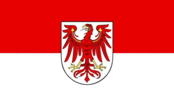 Bandeira Brandenburg Alemanha — Fotografia de Stock