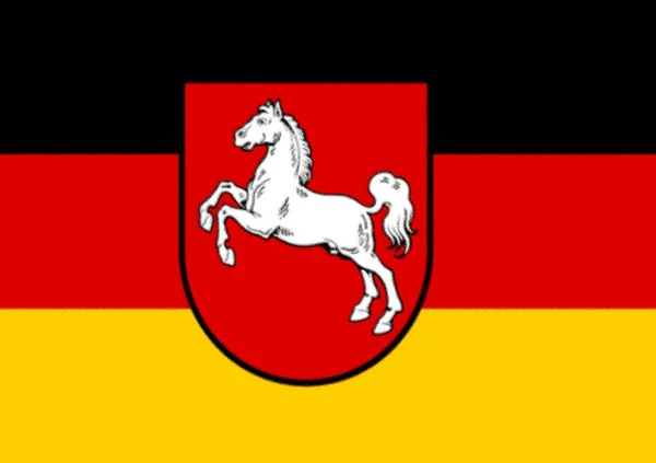 Флаг Нижней Саксонии — стоковое фото