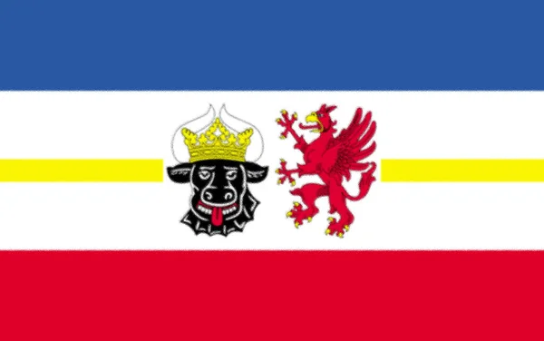 Flagga Mecklenburg Västra Pomerania — Stockfoto