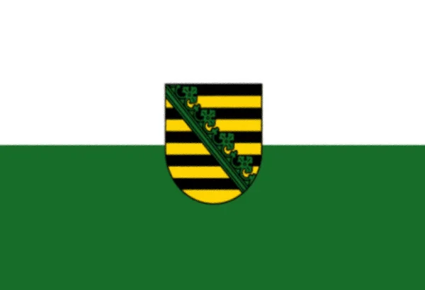 Bandera Sajonia Estado —  Fotos de Stock