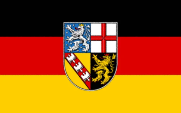 Vlag Van Saarland Duitsland — Stockfoto
