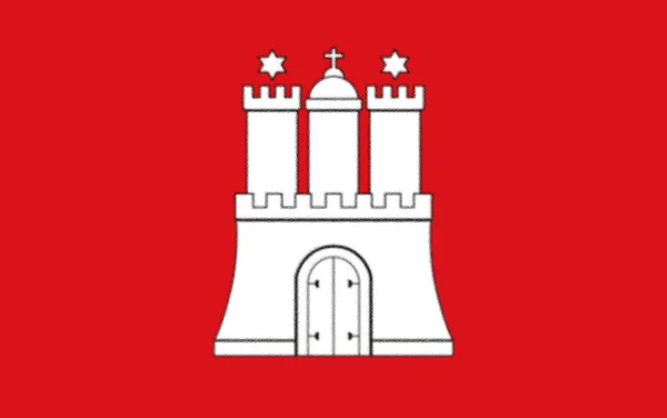 Σημαία Της Πόλης Αμβούργο — Φωτογραφία Αρχείου