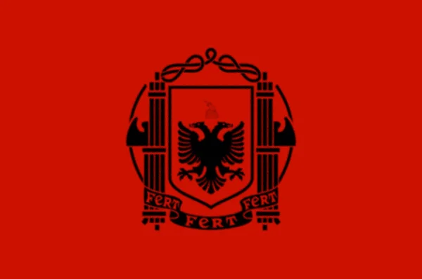 알바니아 왕국의 Flag Albania 1939 1943 1939 빅토르 엠마누엘 칙령이다 — 스톡 사진
