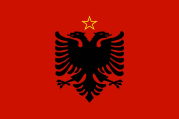 Arnavutluk Halk Cumhuriyeti Bayrağı — Stok fotoğraf