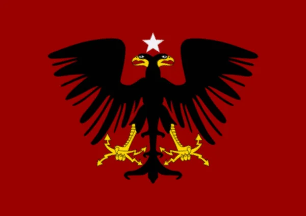Флаг Княжества Албания 1914 — стоковое фото