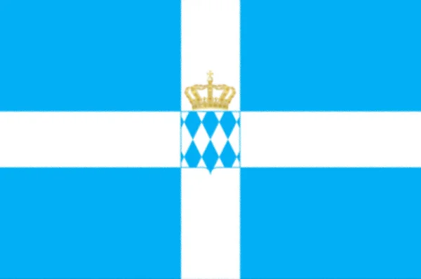 Kungariket Greklands Statsflagga Otto 1833 1862 Den Bayerska Wittelsbach Dynastins — Stockfoto