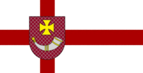Flaga Ventspils Łotwa — Zdjęcie stockowe
