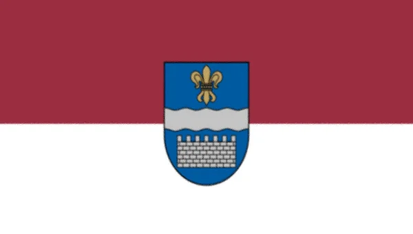 ラトビアのドーヴピルスの旗 — ストック写真