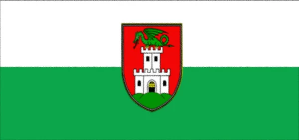 Flagga Ljubljana Slovenien — Stockfoto