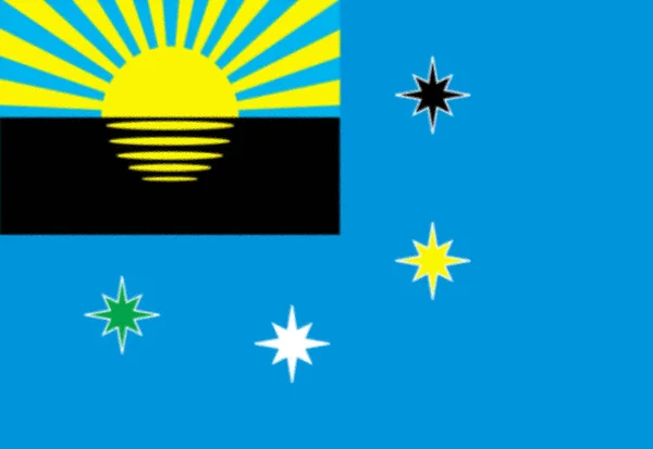 Flaga Makiivka Ukraina — Zdjęcie stockowe