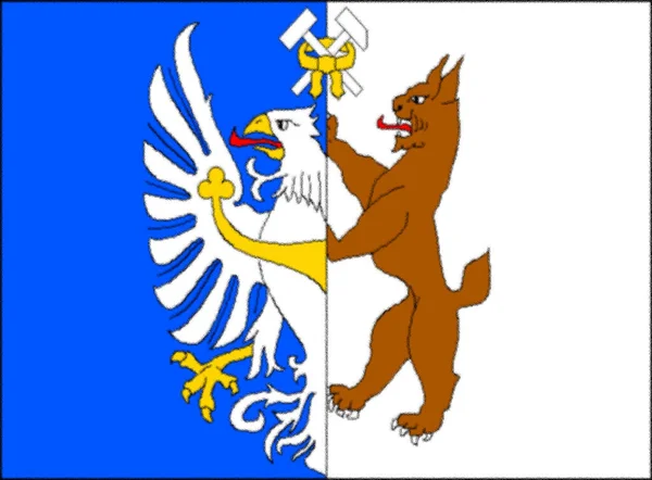 Kladnos Flagga Tjeckien — Stockfoto